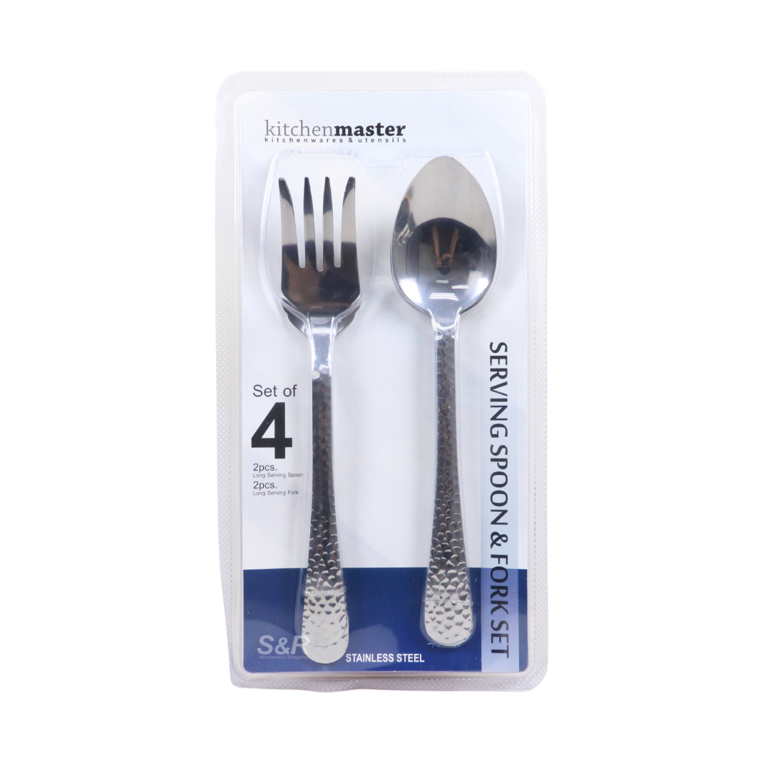 Kitchen Master Serving Spoon & Fork Set of 4
